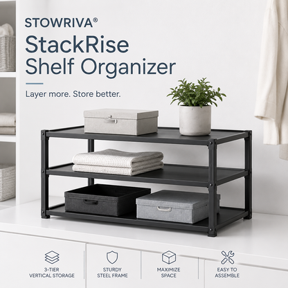 STOWRIVA® StackRIse Shelf Organizer