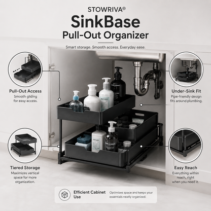 STOWRIVA® SinkBase Pull-Out Organizer