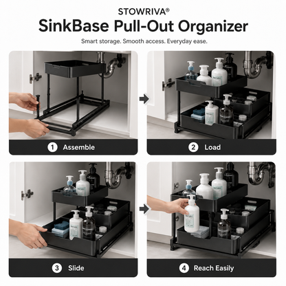 STOWRIVA® SinkBase Pull-Out Organizer