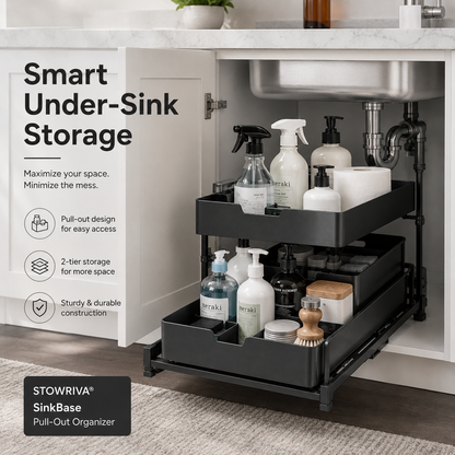 STOWRIVA® SinkBase Pull-Out Organizer
