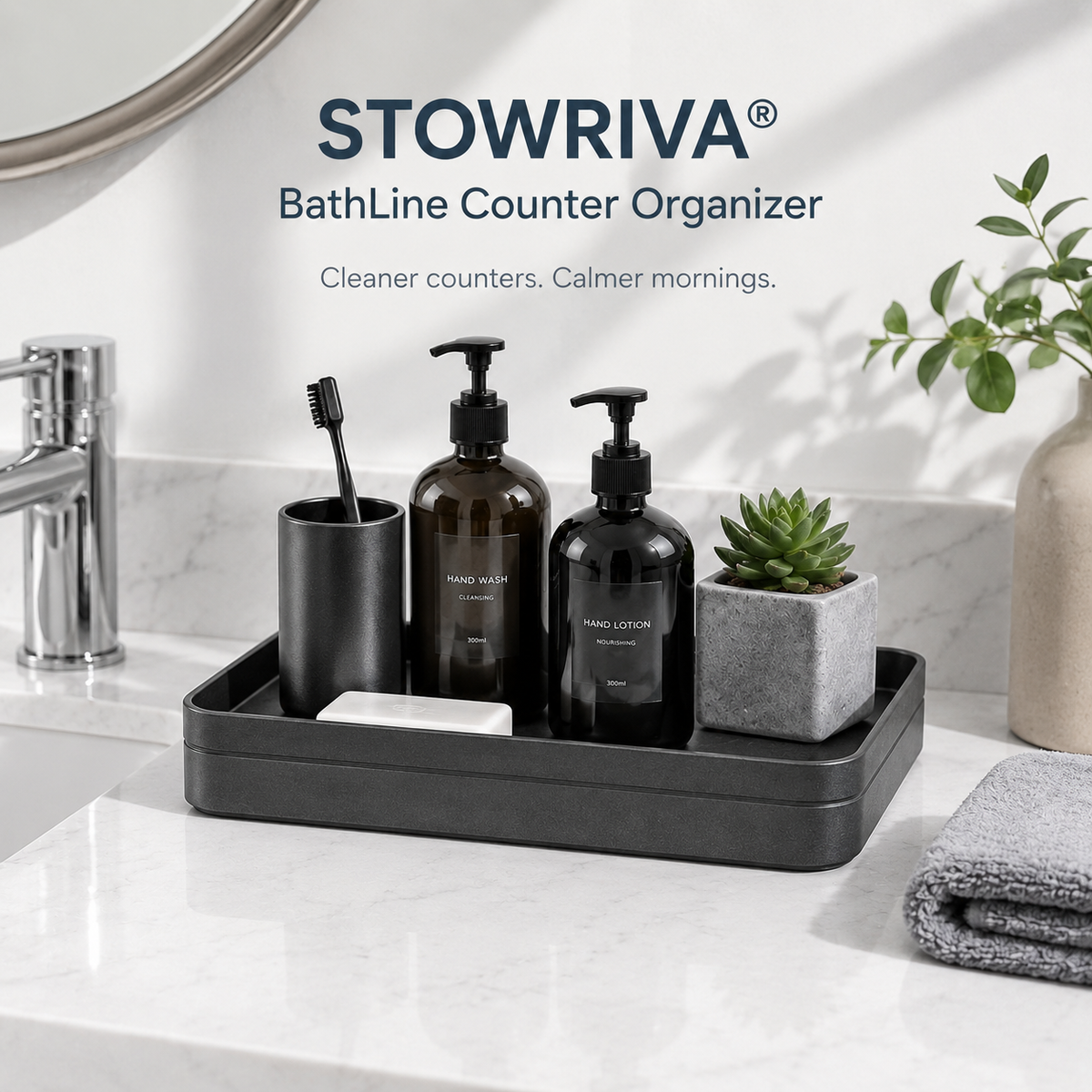 STOWRIVA® BathLine Counter Organizer