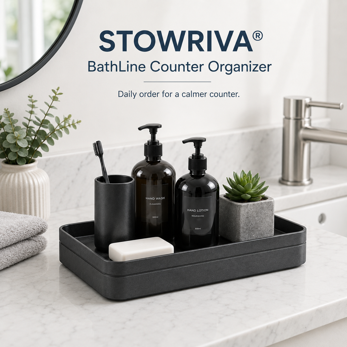 STOWRIVA® BathLine Counter Organizer