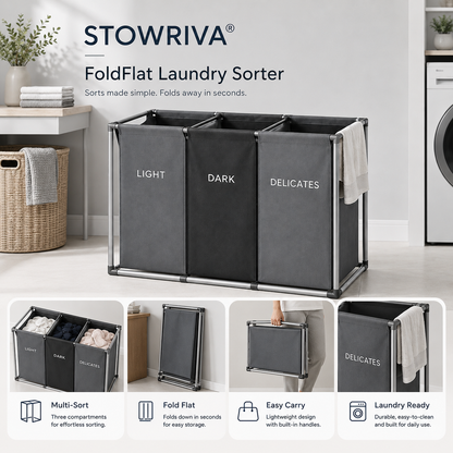 STOWRIVA® FoldFlat Laundry Sorter