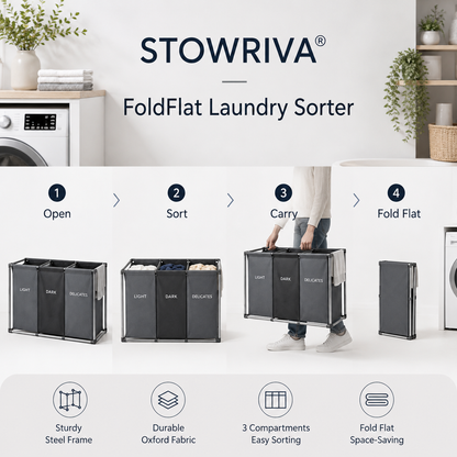 STOWRIVA® FoldFlat Laundry Sorter