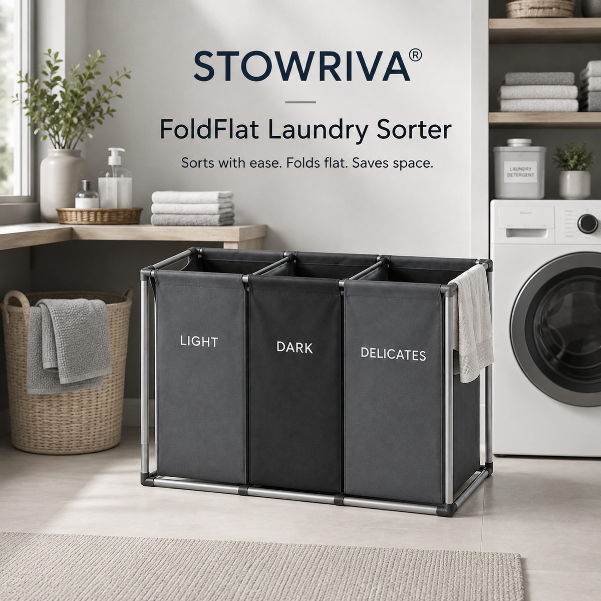 STOWRIVA® FoldFlat Laundry Sorter