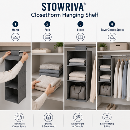 STOWRIVA® ClosetForm Hanging Shelf