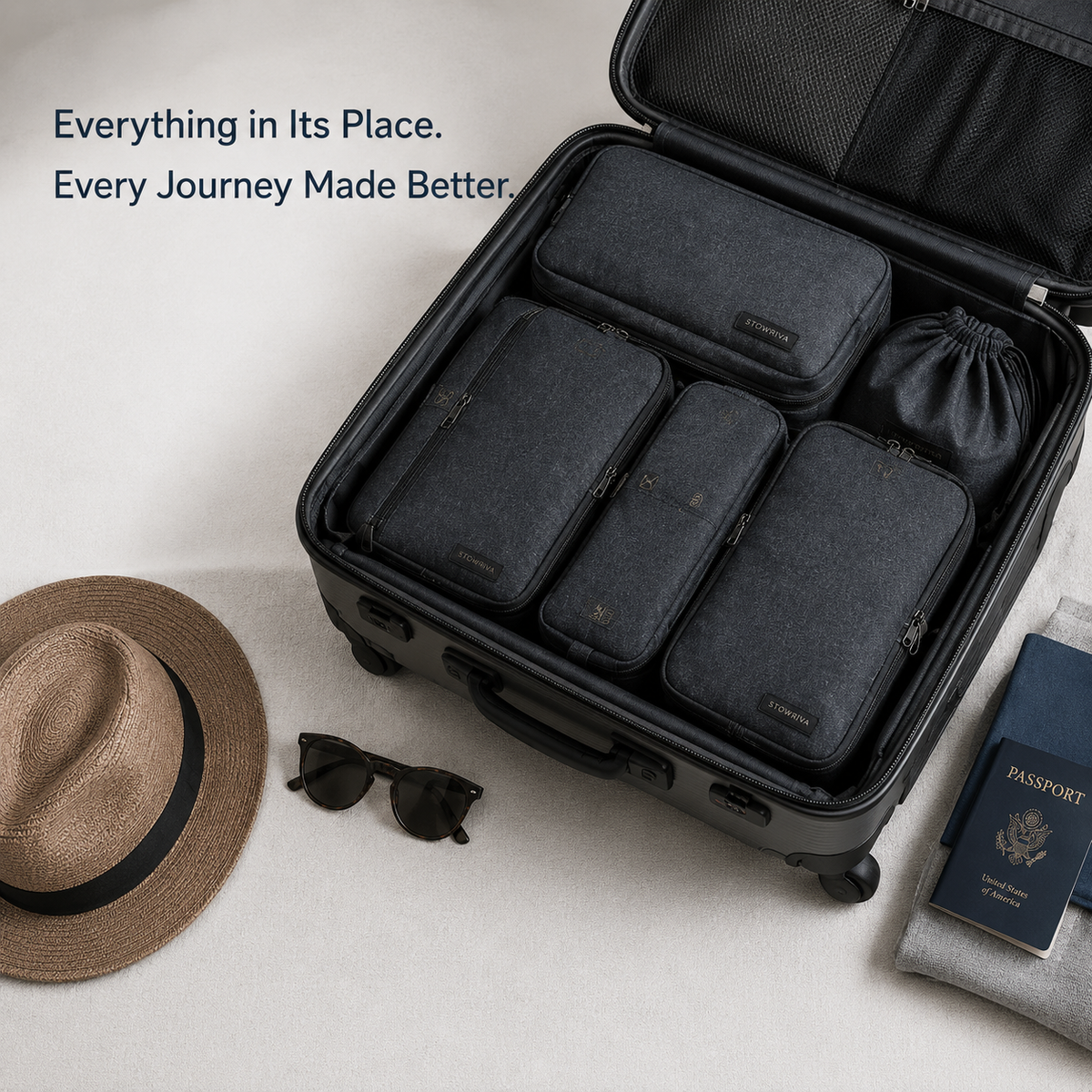 STOWRIVA® NestPack Travel Organizer Set