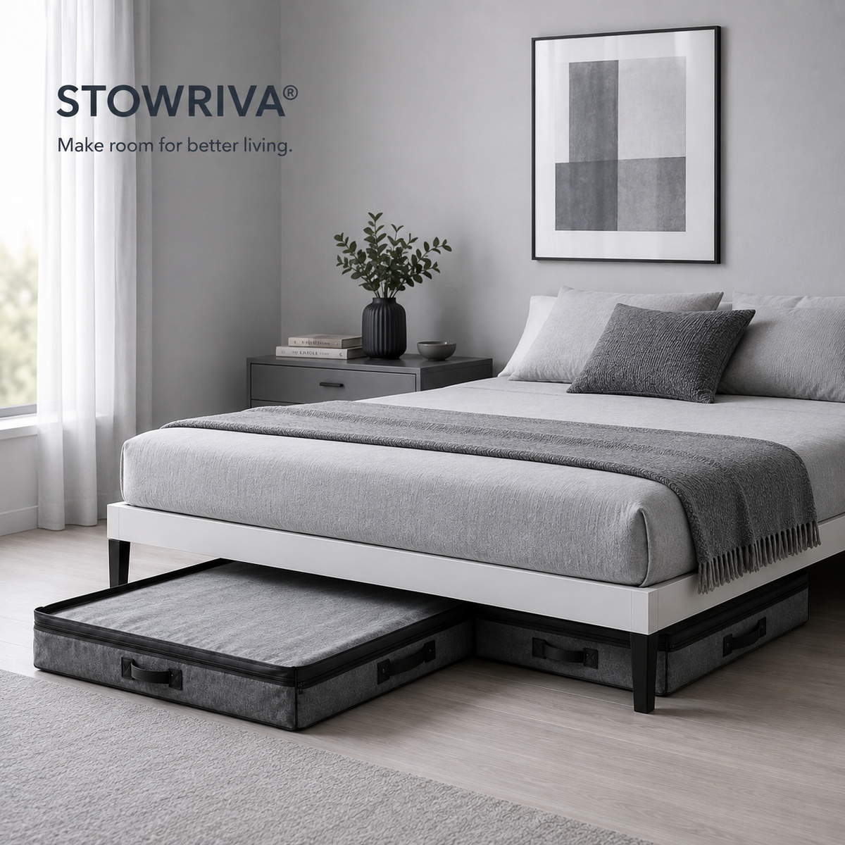 STOWRIVA® Underbed Slide Storage Case