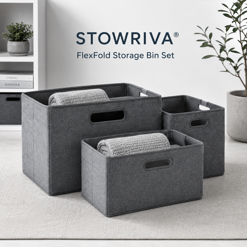 STOWRIVA® FlexFold Storage Bin Set