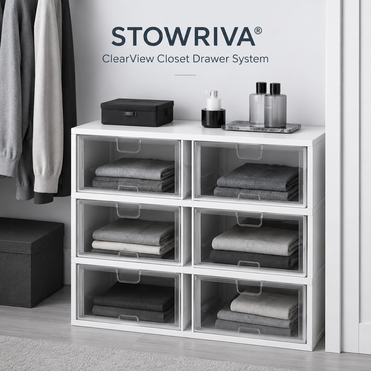 STOWRIVA® ClearView Closet Drawer System