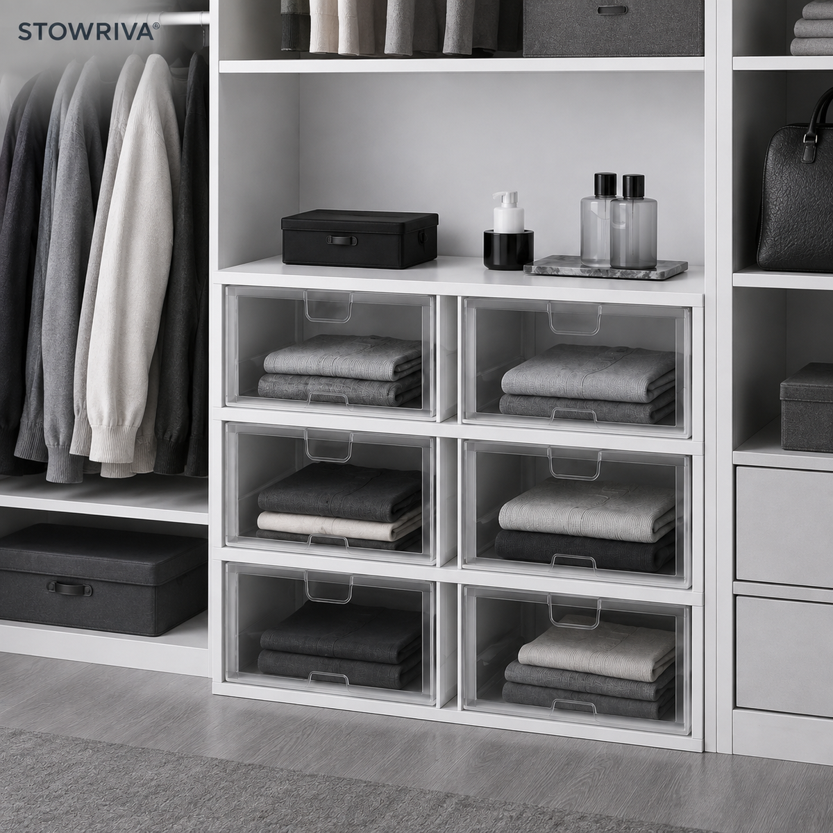 STOWRIVA® ClearView Closet Drawer System