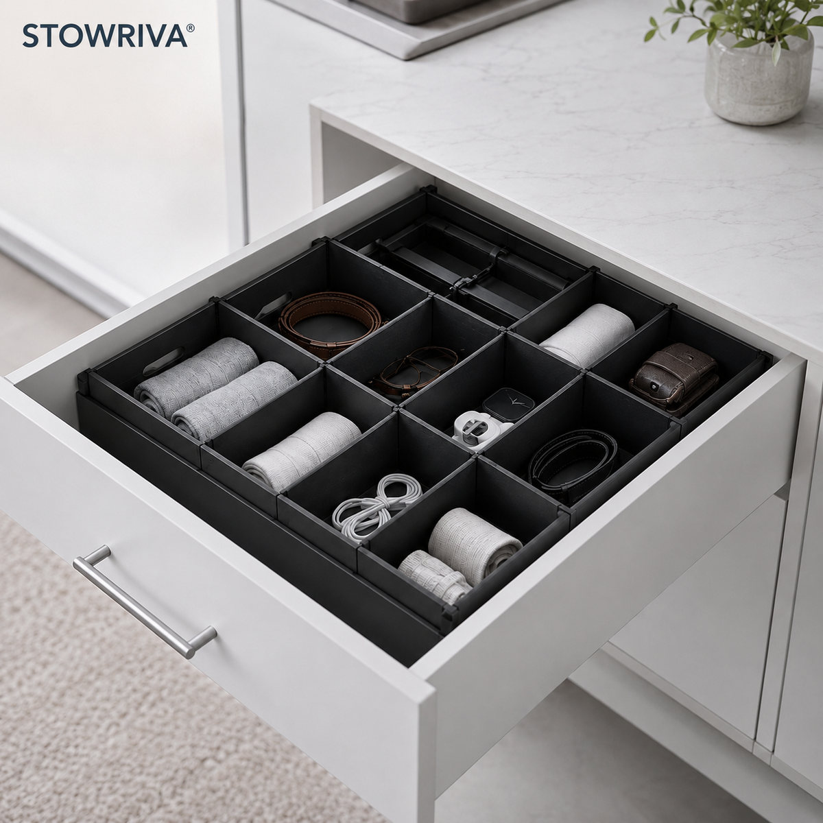 STOWRIVA® GridLock Drawer Divider Set