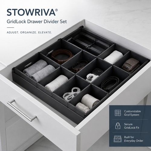 STOWRIVA® GridLock Drawer Divider Set