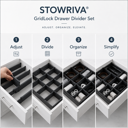 STOWRIVA® GridLock Drawer Divider Set