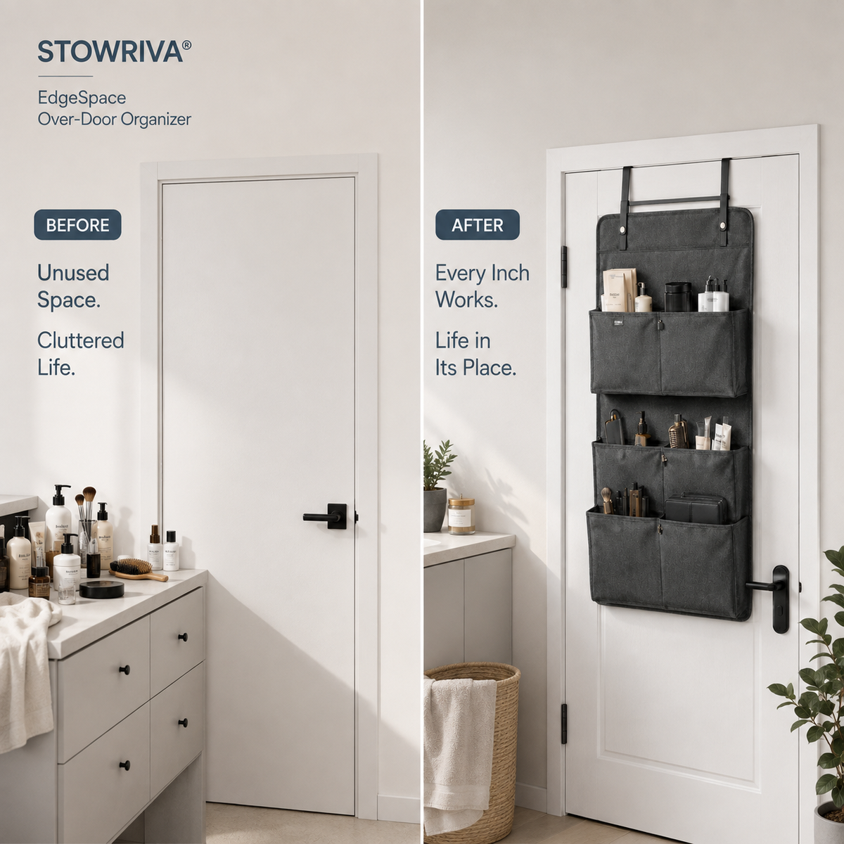 STOWRIVA® EdgeSpace Over-Door Organizer